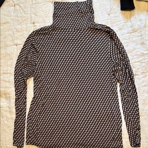 Pur Black and White Long Sleeve Top